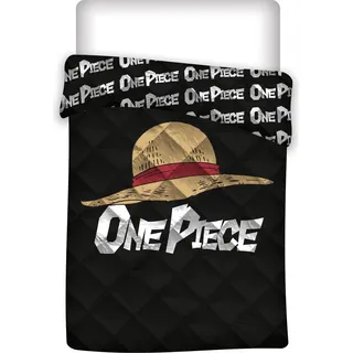 One Piece Beddensprei 140 x 200 cm Polyester - Schwarz, Weiß