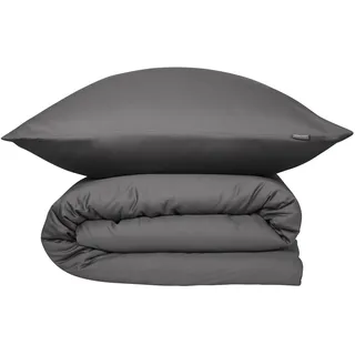 SCHIESSER Ella Uni Dunkelgrau 155 x 220 cm + 80 x 80 cm