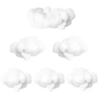 6 Stück Wolken-Baumwolldekoration, 3D-Wolken-Dekoration zum Aufhängen an der Decke, Raumdekoration oder DIY-Partydekoration