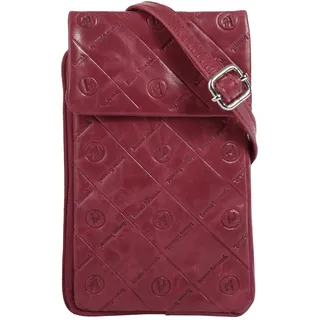 Umhängetasche BRUNO BANANI, Damen, Gr. B/H/T: 13cm x 20cm x 3cm onesize, pink, Leder, leicht glänzend, unifarben, Taschen Umhängetasche, echt Leder