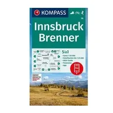 Kompass Verlag WK 36 Innsbruck - Brenner - 2. Aufl. 2023 - One Size