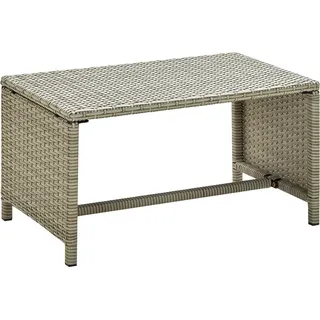 Couchtisch Beige 70×40×38 cm Poly Rattan - Beige