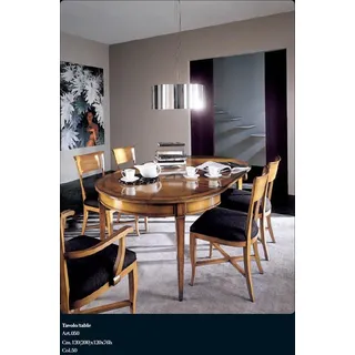 Esstisch Naturholz Retro Style Esszimmer Wohnzimmer Esstische Tische Tisch Möbel - Braun