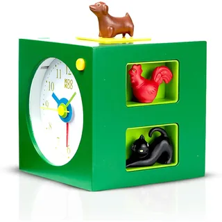 KOOKOO KidsAlarm Grün, Kinderwecker mit 5 Bauernhoftieren und echten Aufnahmen