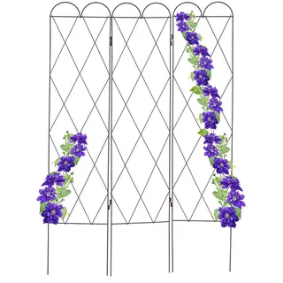 Relaxdays Rankgitter 109 x 162,5 cm Dunkelbraun