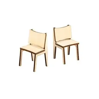 Rayher Dekoartikel Wichtel Mini Stühle beige 2 St.