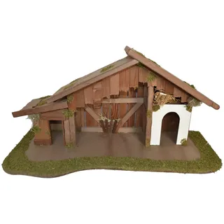 Alfred Kolbe Krippe »Weihnachtsdeko« aus Holz, 70x35x33 cm, für Figuren bis 13 cm Höhe, braun