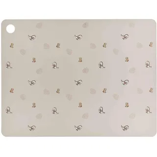 Tischset, Braun, Silikon, Höhe 0,2 x 45 x 34 cm