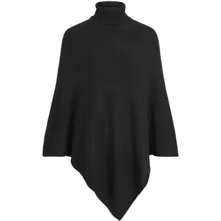 Vila Clothes Damen VIRIL Rollneck Knit NOOS Poncho, Schwarz (Black), One Size