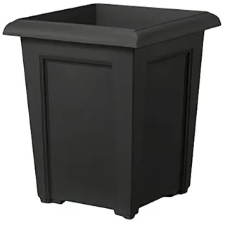 Stewart 9300034 Regency Pflanzgefäß, sechseckig, 40 cm, Orange/Terrakotta, Plastik, Schwarz, 40 cm Square