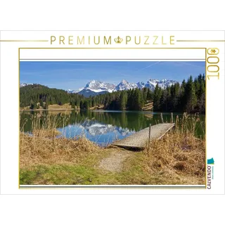CALVENDO Puzzle Landschaft Oberbayern Geroldsee und Karwendelgebirge | 1000 Teile Lege-Größe 64 x 48 cm Foto-Puzzle für glückliche Stunden