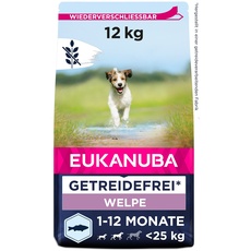 Bild Welpenfutter getreidefrei mit Fisch für kleine und mittelgroße Rassen - Trockenfutter ohne Getreide für Junior Hunde, 12 kg