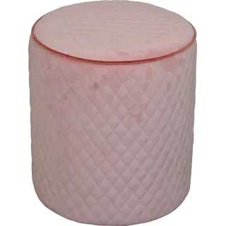 Hocker HOME AFFAIRE, rosa, B:46cm H:47cm T:46cm, Samtbezug 100% Polyester, Hocker, Hocker