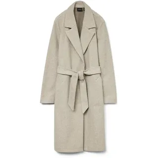 VERO MODA Damen VMFORTUNEAYA Long Coat GA NOOS Jacke, Silver Mink/Detail:Melange, M