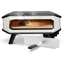 Bild cozze® 17" Elektro-Pizzaofen mit Pizzastein, 230V/2200W, Digitale Temperatursteuerung, inkl. Frontabdeckung, Schwarzes