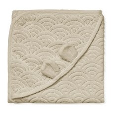 Cam Cam® COPENHAGEN Kapuzenbadetuch mit Öhrchen Baby beige, 80x80 cm