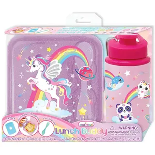 Hot Focus Einhorn Lunchbox + Flaschenset - Multicolor - One Size