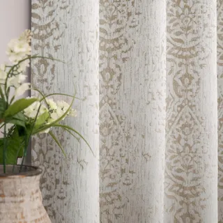 Mrs.Naturall Vorhänge für Schlafzimmer, Paisleymuster, Länge 96 cm, 50% Verdunkelung, Boho-Druck, Relief, extra lang, getuftete Vorhänge für Wohnzimmer, 132 x 244 cm lang