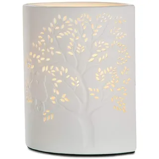 Gilde Porzellan Lampe Weiß