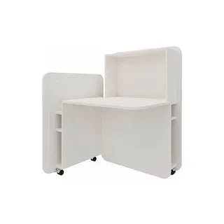 fm FLATup  Sekretär diamantweiß/ diamantweiß rechteckig, weiß 107,0 x 41,5 - 91,0 cm