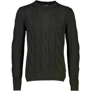 LINDBERGH Rundhalspullover mit stilvollem Zopfmuster, grau