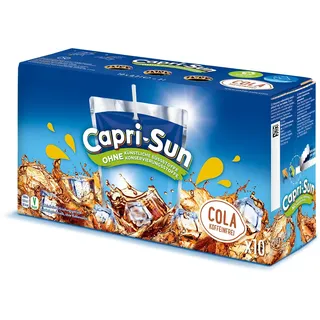 Capri-Sun Cola Kinder Fruchtsaftgetränk (10 x 200ml) - Koffeinfrei & Ohne Kohlensäure - Ohne künstliche Zusätze - Vegan, Glutenfrei