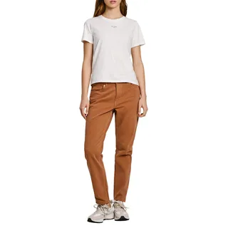 Pepe Jeans Damen Tapered Hw Pl204591 Jeans, Braun (Nut Brown), 34W x 32L