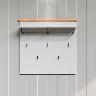 Home affaire Garderobenpaneel »Herzwill« 1 Stk. tlg. Wandpaneel, Maße B/H/T ca.: 91/49/41 cm in hellgrau und Eiche NB, grau