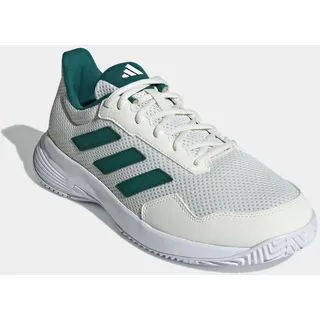 Tennisschuh ADIDAS PERFORMANCE "COURT SPEC 2", Damen, Gr. 39, weiß (sanftes weiß, collegiate grün, ftwr weiß), Synthetik, Textil, Schuhe Tennisschuh, für Hartcourt, All-Court