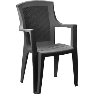 Kondela Garten Stapelstuhl Edenia - Anthrazit - Dunkelgrau