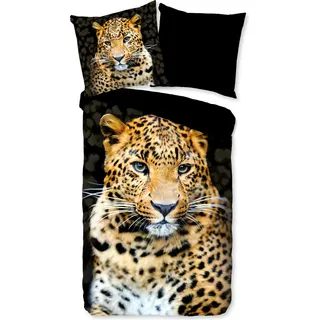 Duvet cover Pure 135x200 + 1* 80x80 cm - leopard - Schwarz