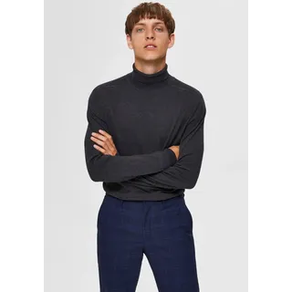 SELECTED HOMME Strickpullover »SLHBERG ROLL NECK B NOOS«, blau