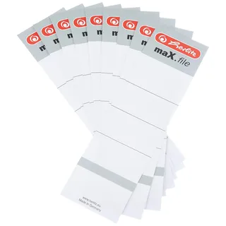 Herlitz Rückenschilder 10  cm Weiß 10 Blatt