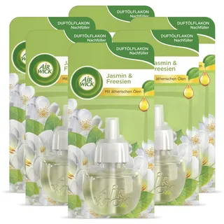 Air Wick Duftölflakon Nachfüller Jasmin & Freesien – Floraler Raumduft mit ätherischen Ölen – 6er Duftöl Set