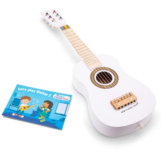 New Classic Toys 10346 Gitarrenspielzeug aus Holz, Weiß, M