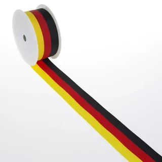 Deko und Band Nationalband Deutschland - schwarz, rot, gelb - 40 mm x 25 m - 2436 40 BRD
