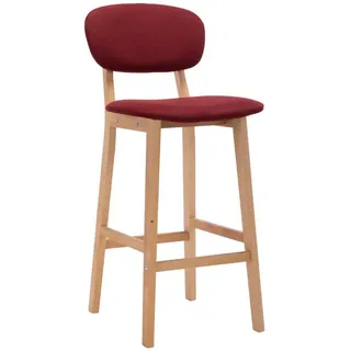 vidaXL Barhocker 2 Stk. Weinrot Stoff - Rot