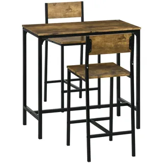 Homcom Bartisch Set 45 x 87 x 89 cm Braun