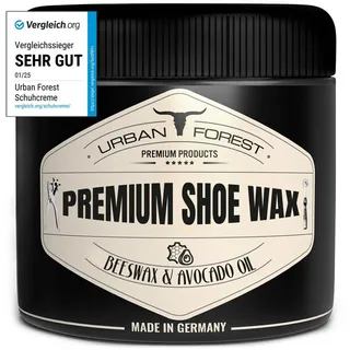 Urban Forest Schuhcreme Schuhwachs farblos mit Bienenwachs & Avocado-Öl 250ml
