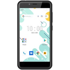 Konrow - SOFT 5 MAX - 4G Smartphone mit Dual SIM - Display 5'', 16GB Speicher Erweiterbar auf 64GB, Bluetooth 4.0, Wifi, GPS, Akku 2500 Mah, 2 Kameras mit 8 & 5Mpx - Android 12 (Go Edition) - Schwarz