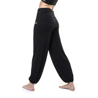 DAVEDANS Lange Hose mit Überschlag, Damen, Schwarz, L