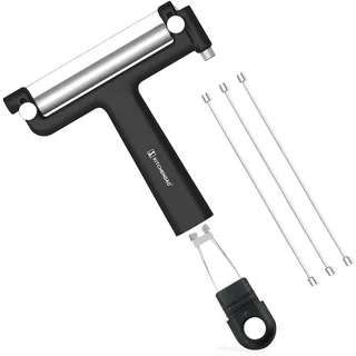 KITCHENDAO Käsehobel, Käseschneider mit Draht Verstellbarer, Schnell Austauschbar, Käseschneider mit Auswechselbarer Schneiddraht, Spülmaschinenfest, mit 3 Extra-Drähten