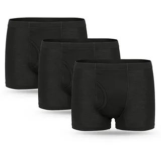 fami helper 3er Pack Inkontinenz Pants Männer, Waschbare Herren-Boxershorts aus Baumwolle mit 300 ml saugfähiger Einlage Wiederverwendbare saugfähige Unterwäsche für Männer Schwarz Größe XL