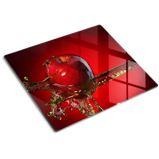 Tulup Spritzschutz 60x52 cm Apfel und Wasser/Rot