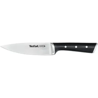 Tefal K23203 Ice Force Kochmesser 15 cm | Fleisch- oder Gemüsemesser | deutscher Edelstahl | ergonomischer Griff | spülmaschinenfest | Edelstahl/Schwarz