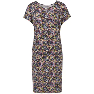 GOLDNER 2-in-1-Kleid "Modernes Viskosekleid mit Allover-Print" überschnittene Schultern, bunt, gemustert