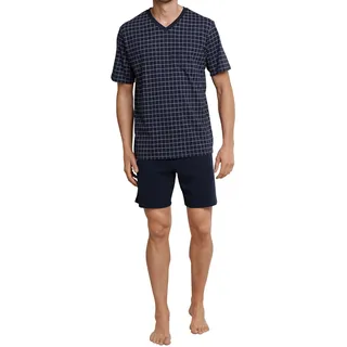 SCHIESSER Schlafanzug kurz dunkelblau kariert (159617-803)