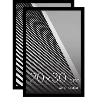 Americanflat Bilderrahmen modern Schwarz 20x30 cm 2er Pack