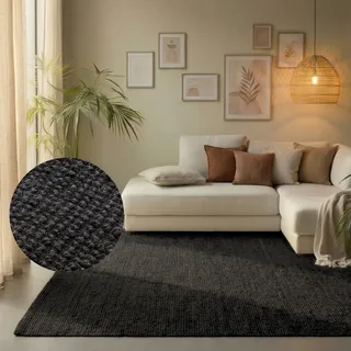 HANSE HOME Jaipur Juteteppich 60 x 90 cm Schwarz