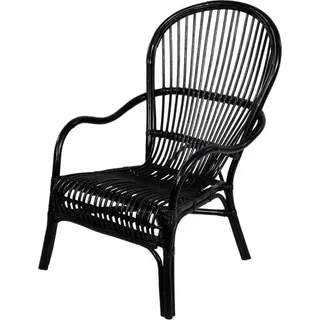 Garten-Loungesessel - 100x85x66 cm - Rattan - Schwarz - Schwarz
